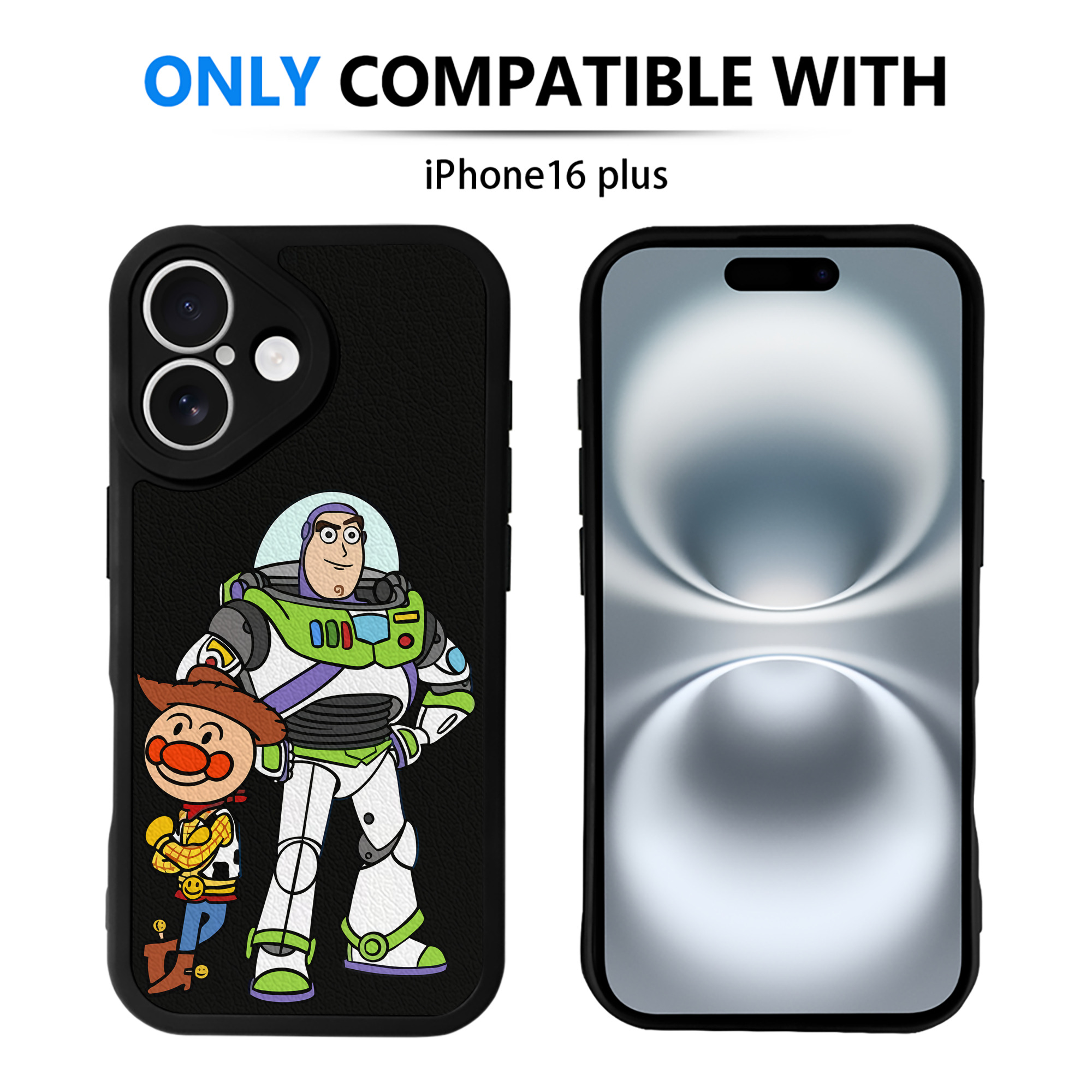 （画像用） アンパンマン Anpanman 【iPhone 16シリーズ対応】シリコンスマホケース（レザー調） 材質：シリコン